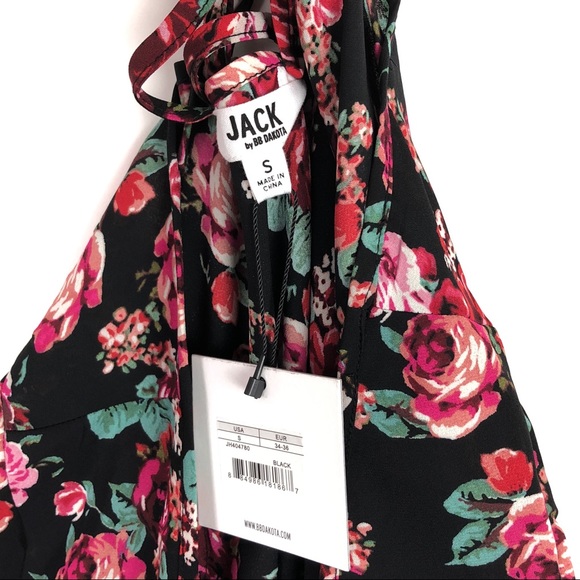NWT Jack By BB Dakota Adorlee Top Floral Black - Picture 5 of 8